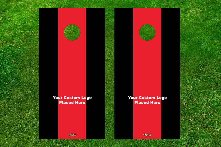 YOUR LOGO CUSTOM STRIPE CORNHOLE WRAP