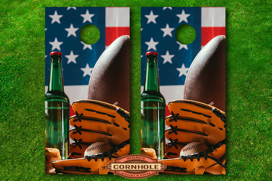 All American Cornhole Board Decal