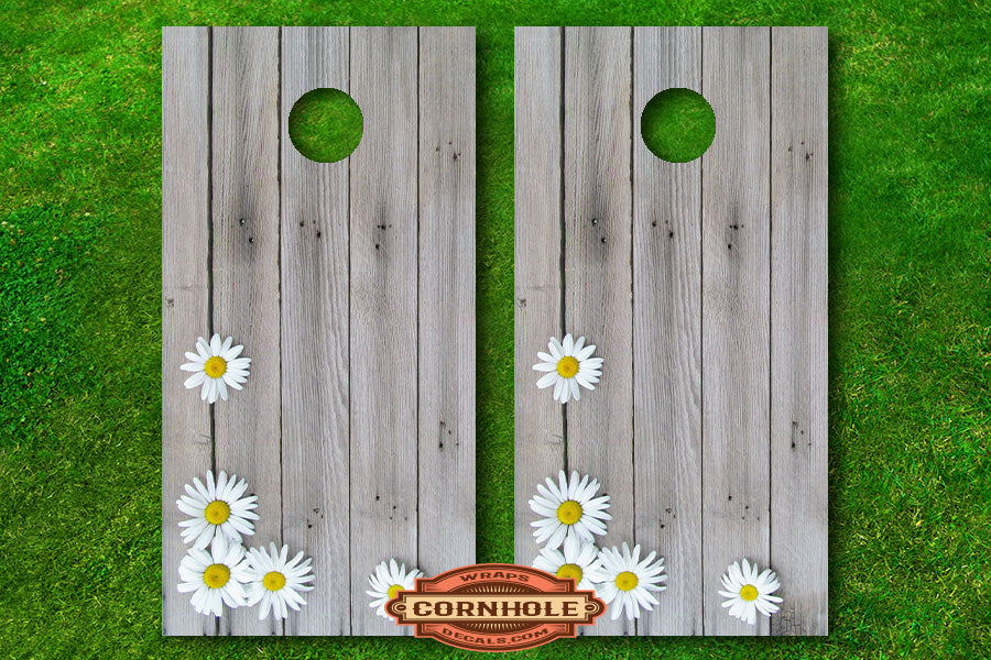 Daisies Cornhole Board Decals