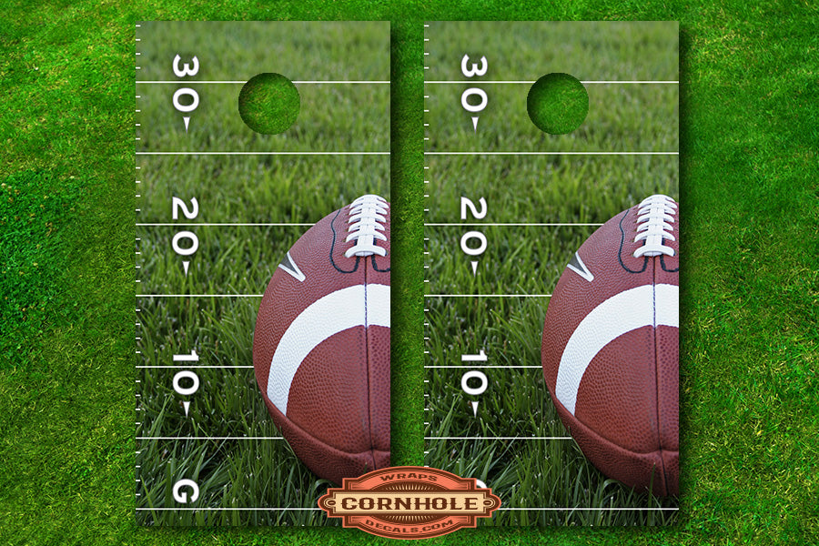 Football Decal Cornhole Board Wrap