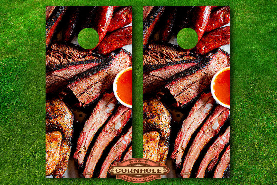 All American BBQ Lovers Cornhole Board Decal