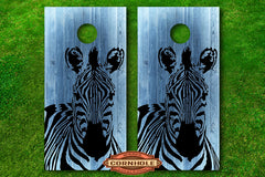 Zebra Cornhole Board Wrap