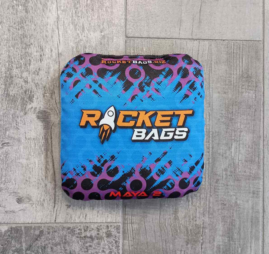 Maya 2 Blue Cornhole Bags ACO Approved