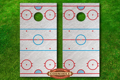 Hockey Decal Cornhole Board Wrap