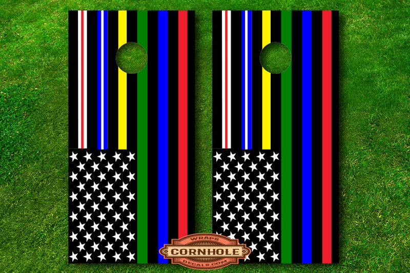 All American BBQ Lovers Cornhole Board Decal