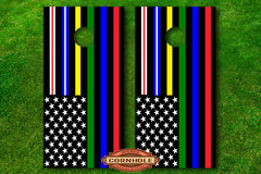 All American BBQ Lovers Cornhole Board Decal
