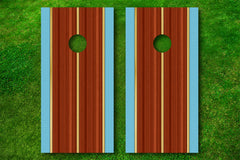 Green Flames Cornhole Board Decals