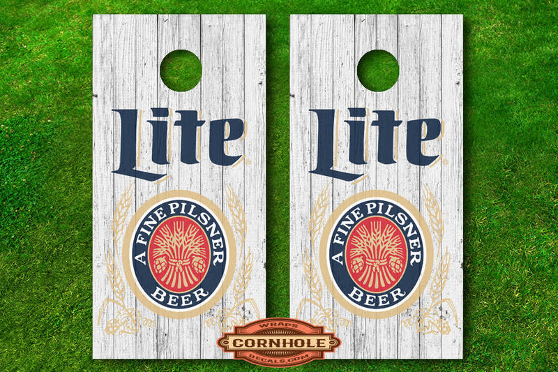 Miller Lite Beer Cornhole Board Decals